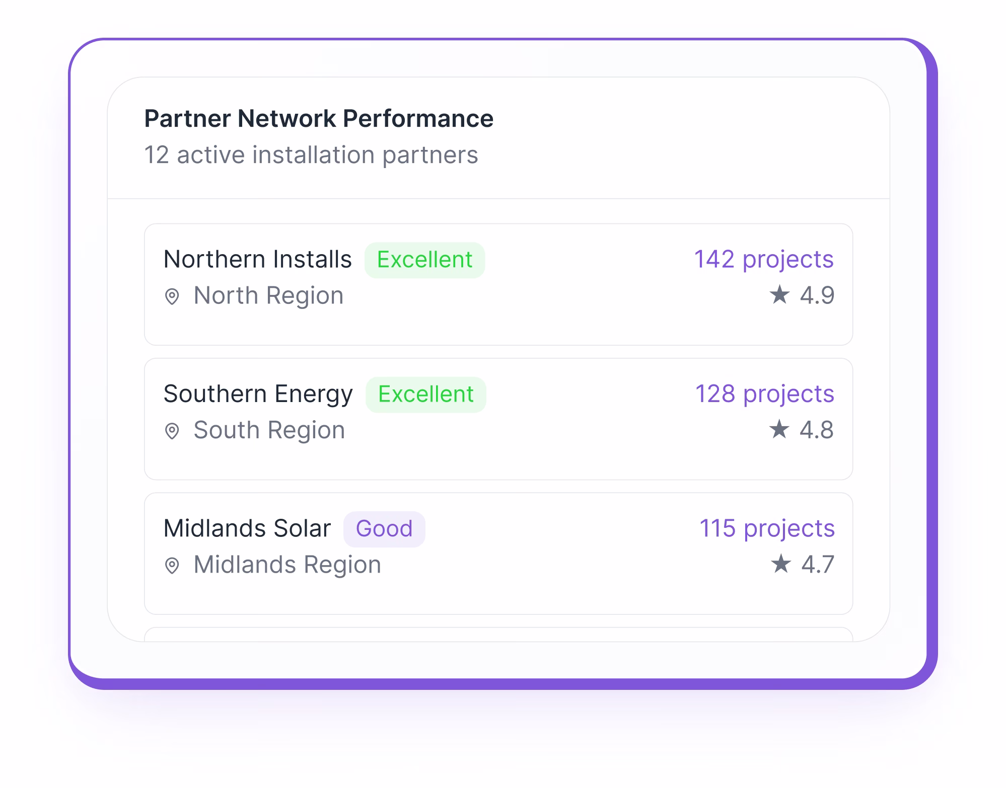 Energy suppliers additional capabilities screenshot