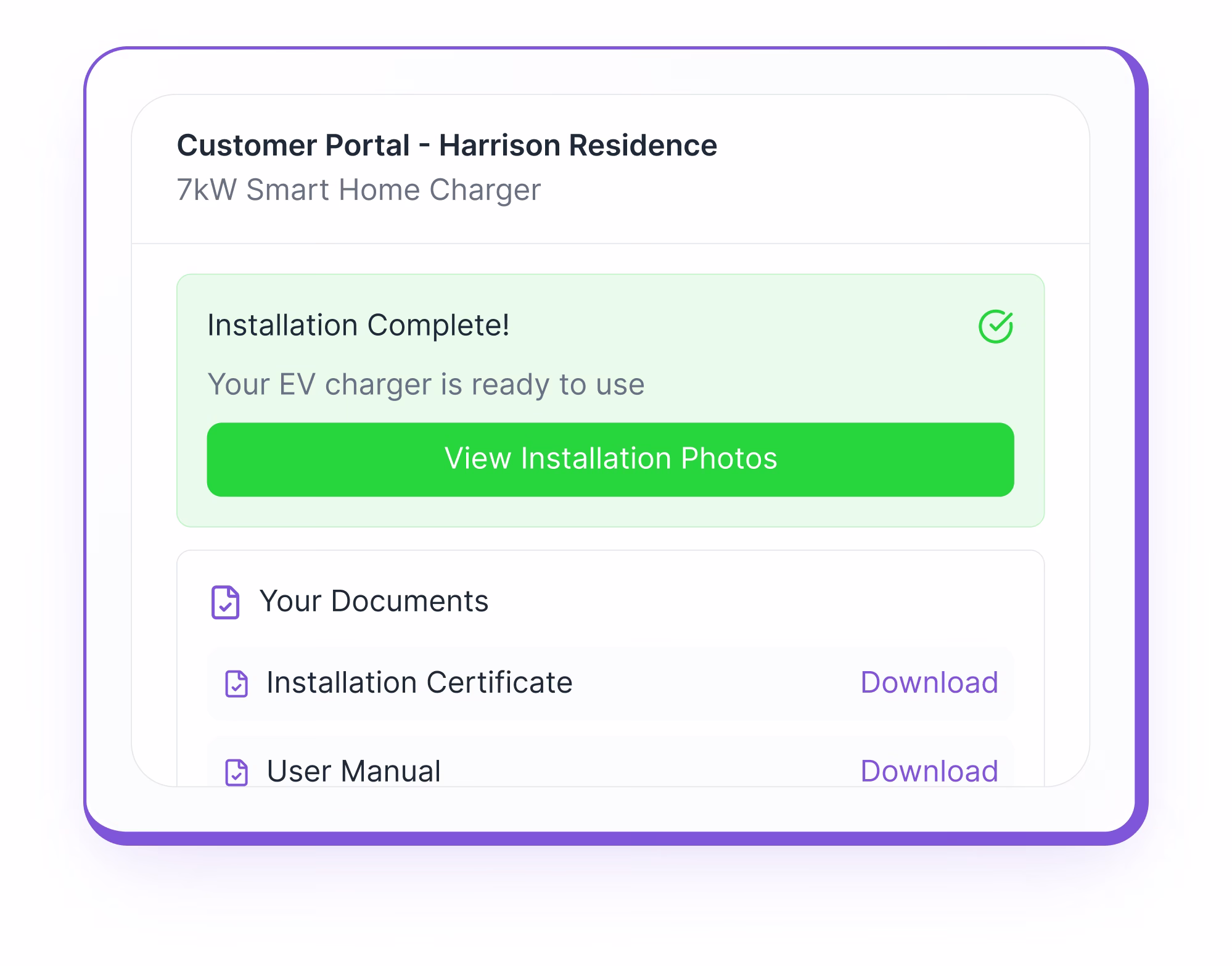 EV chargers testimonials and call-to-action screenshot
