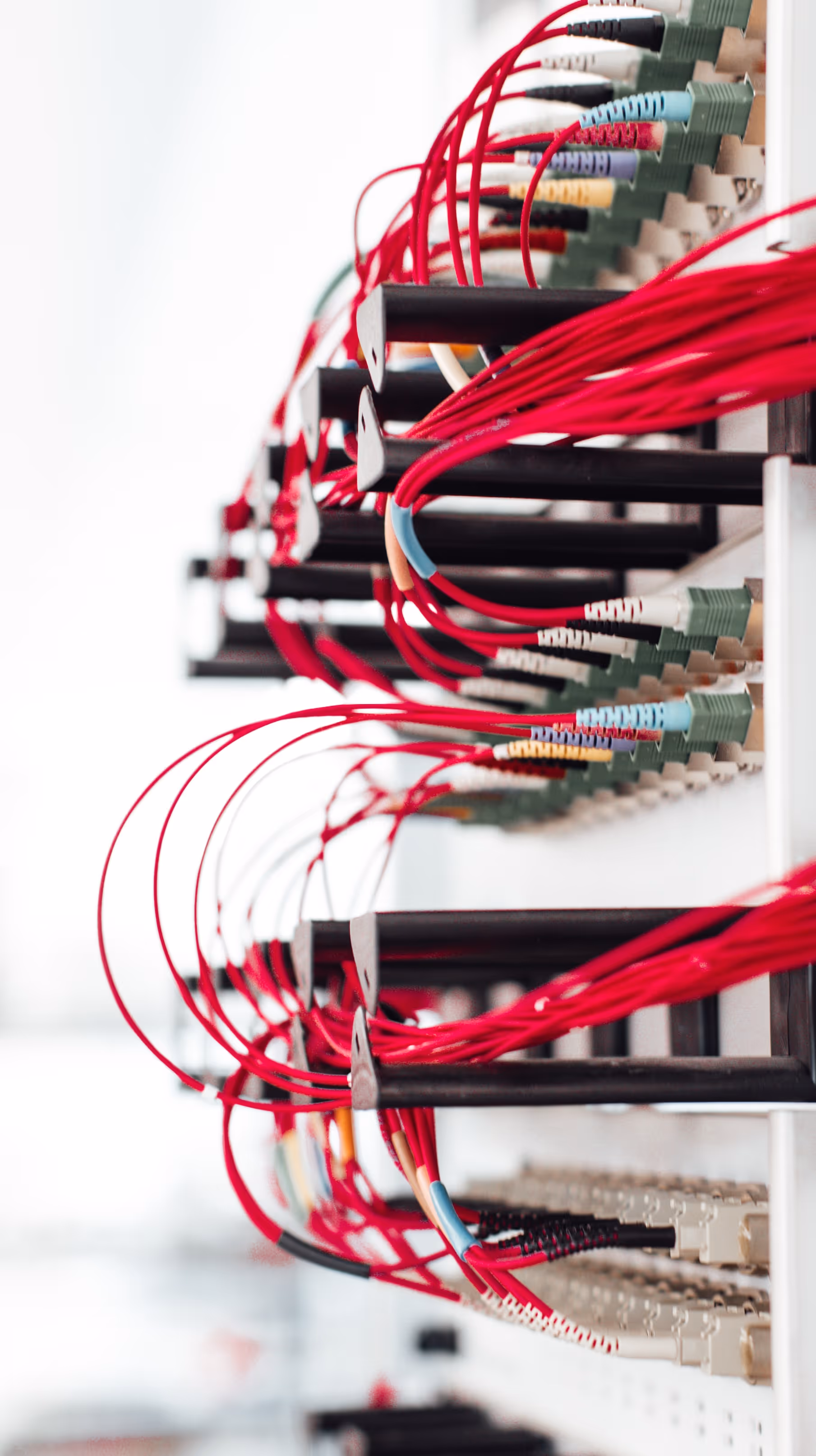 wiring of a server tower. 