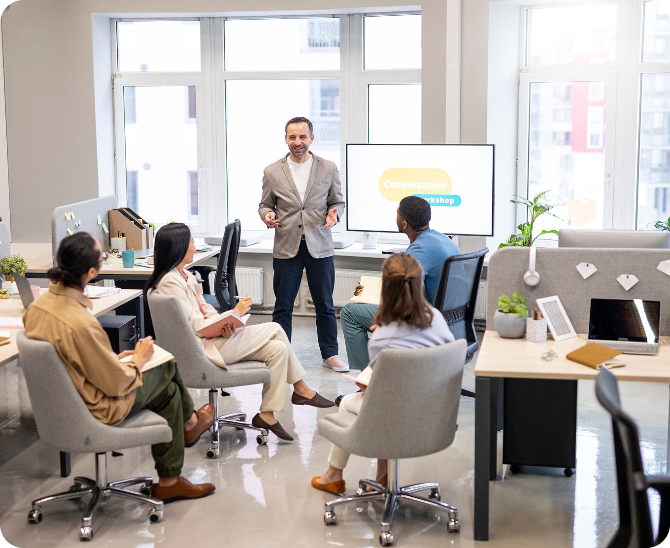 People learning in office