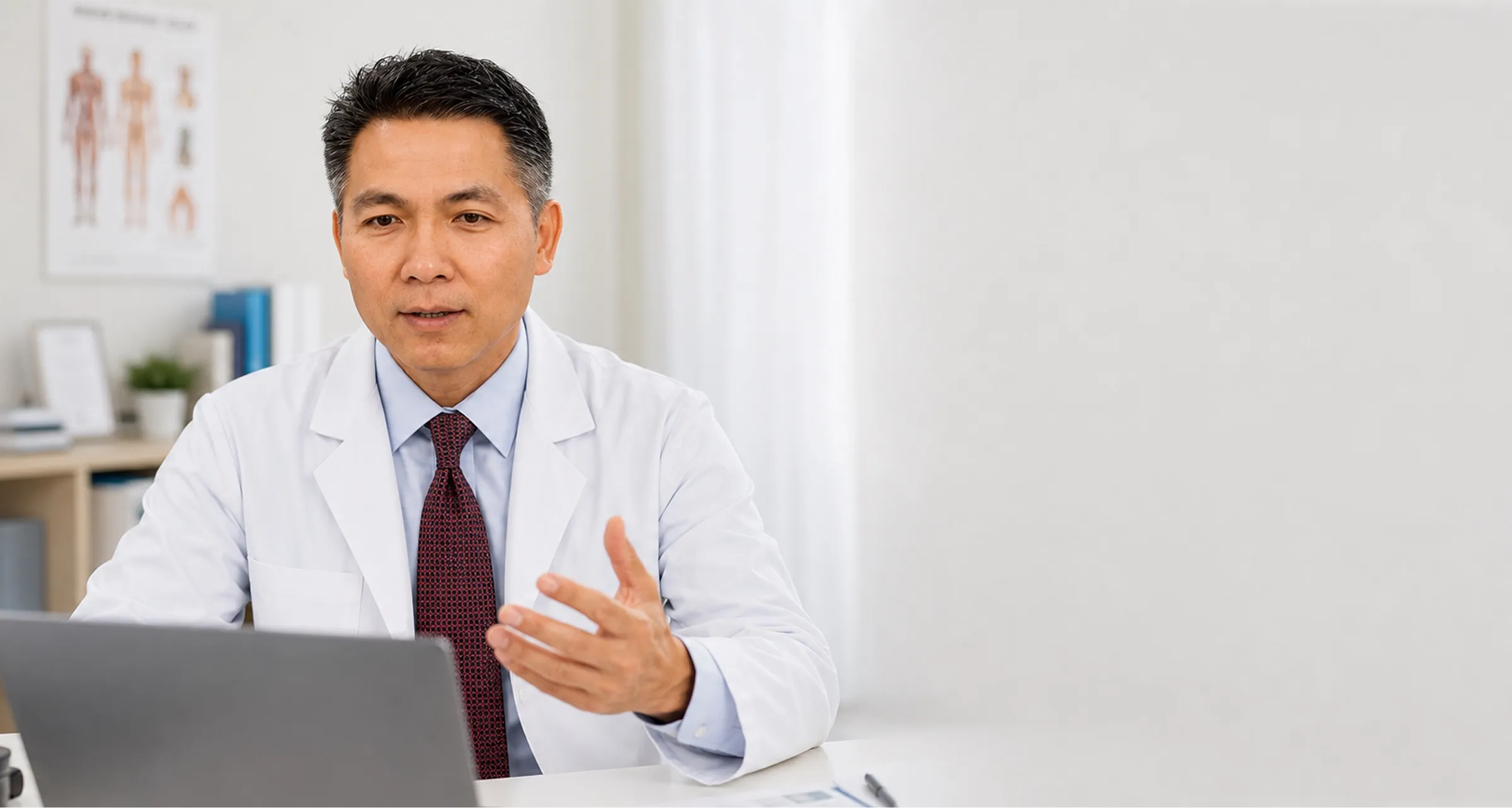 Dr. Alan Tran consulting with a patient