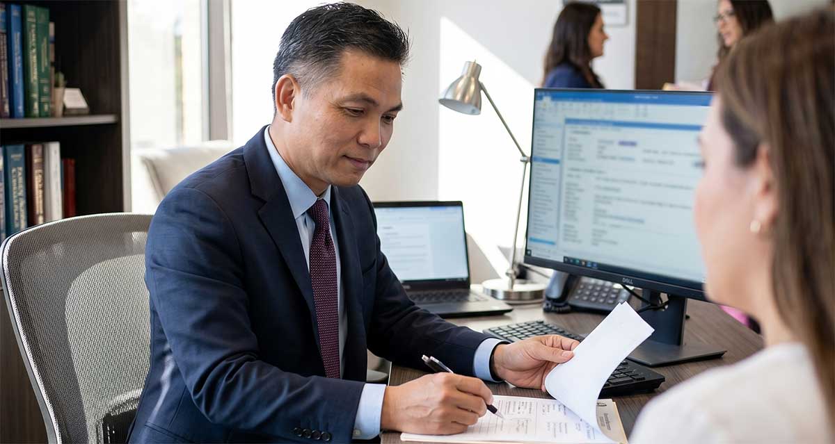 Texas physician reviewing patient information for a medical marijuana evaluation