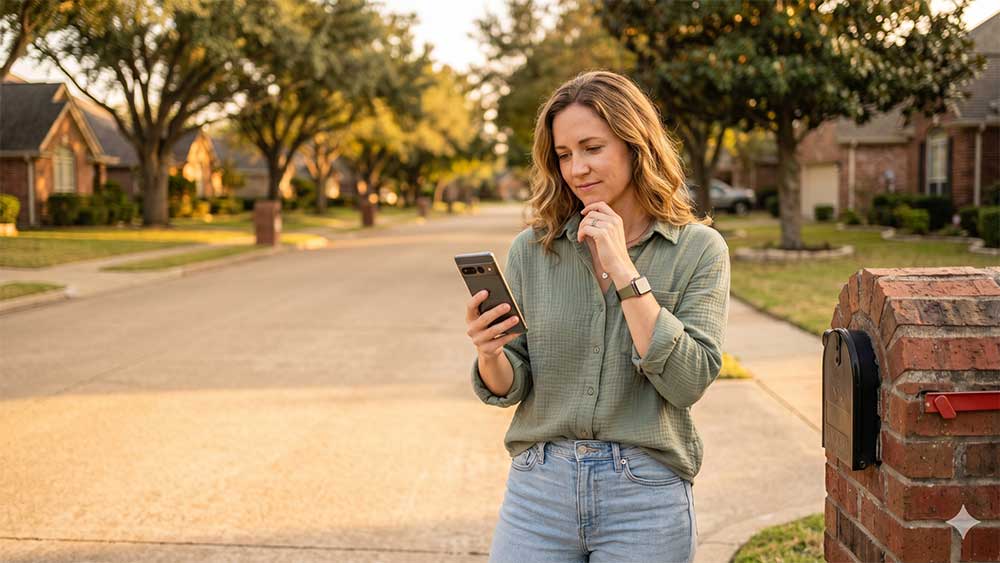 Patient checking mailbox expecting a medical marijuana card in Texas