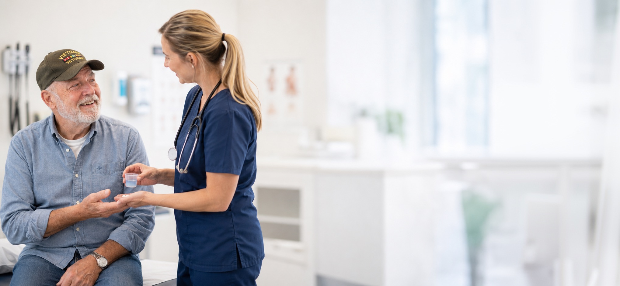 Veteran receiving care from a Texas 420 Doctors nurse