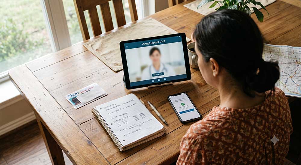 Texas patient preparing for the four steps to get medical cannabis through the state program