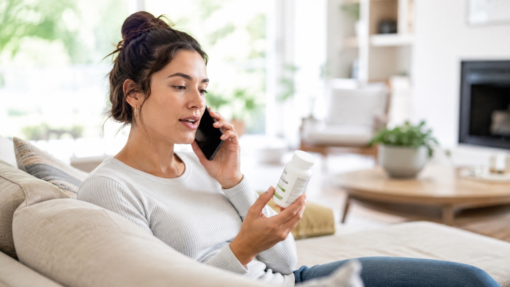 Patient getting product and dosing guidance by phone