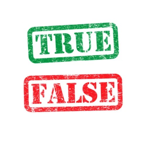 True or False 16