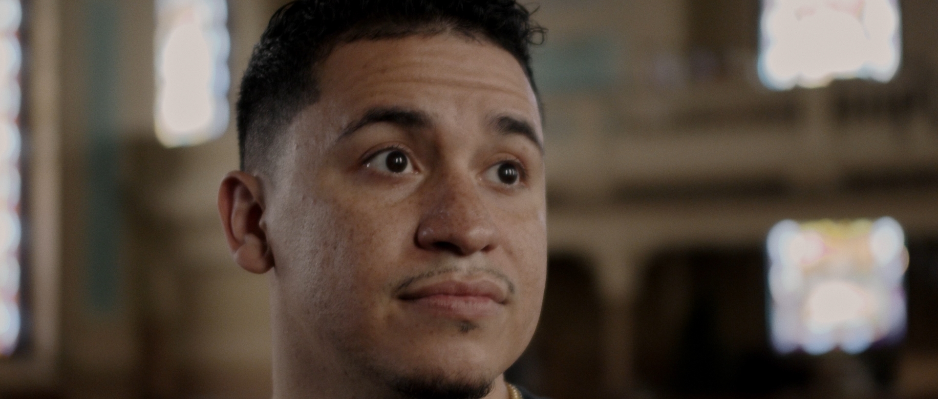 A-Ram standing in church for "Glorious" Music Video