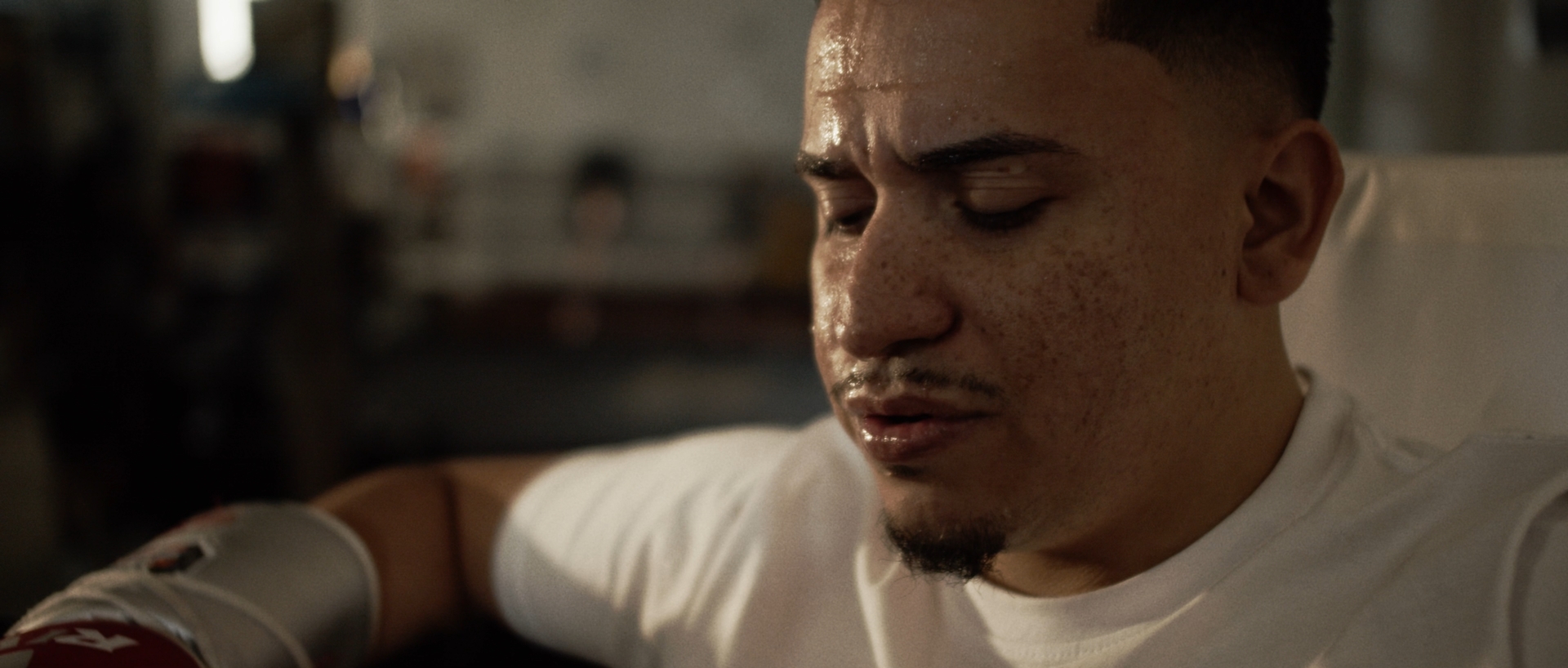 A-ram in boxing gym for "Rocky" Music Video