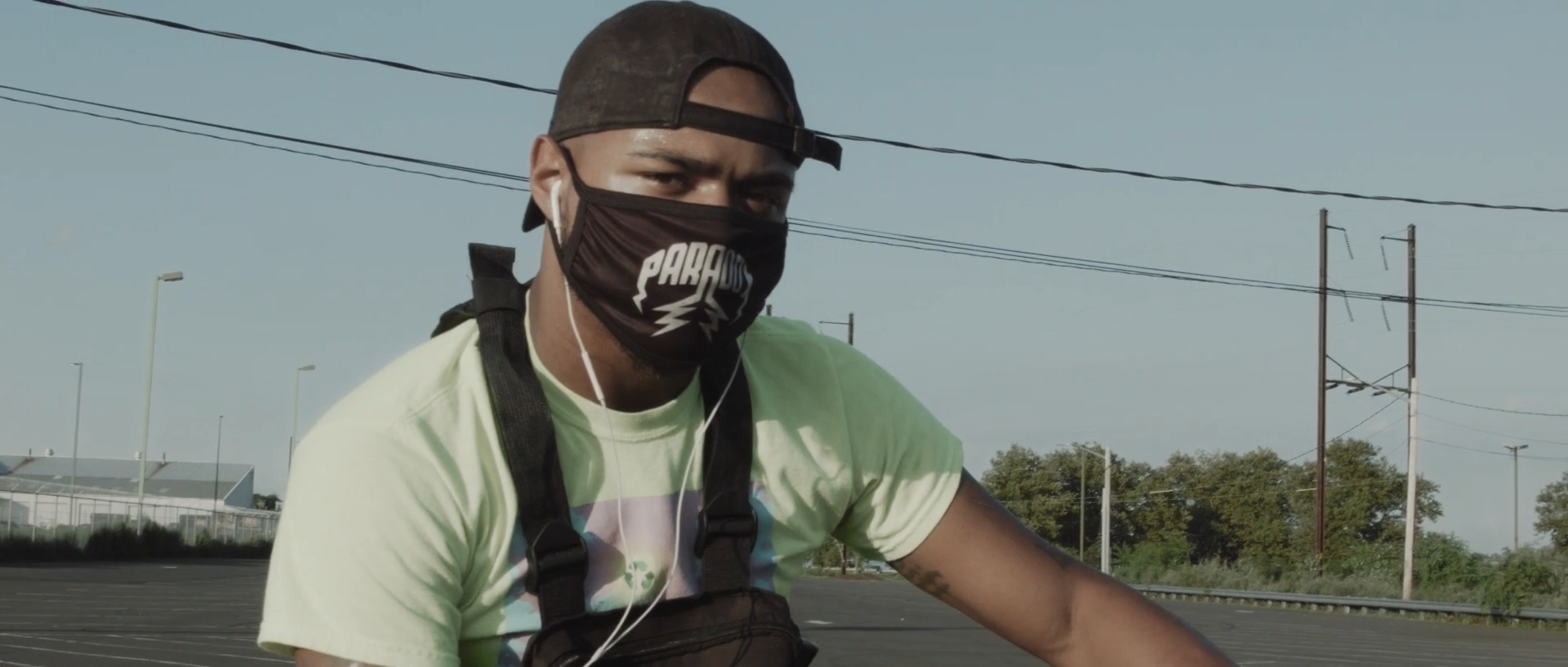 A still frame of Los a dirt biker rider in "Run it up" Music video A-Ram ft Loso