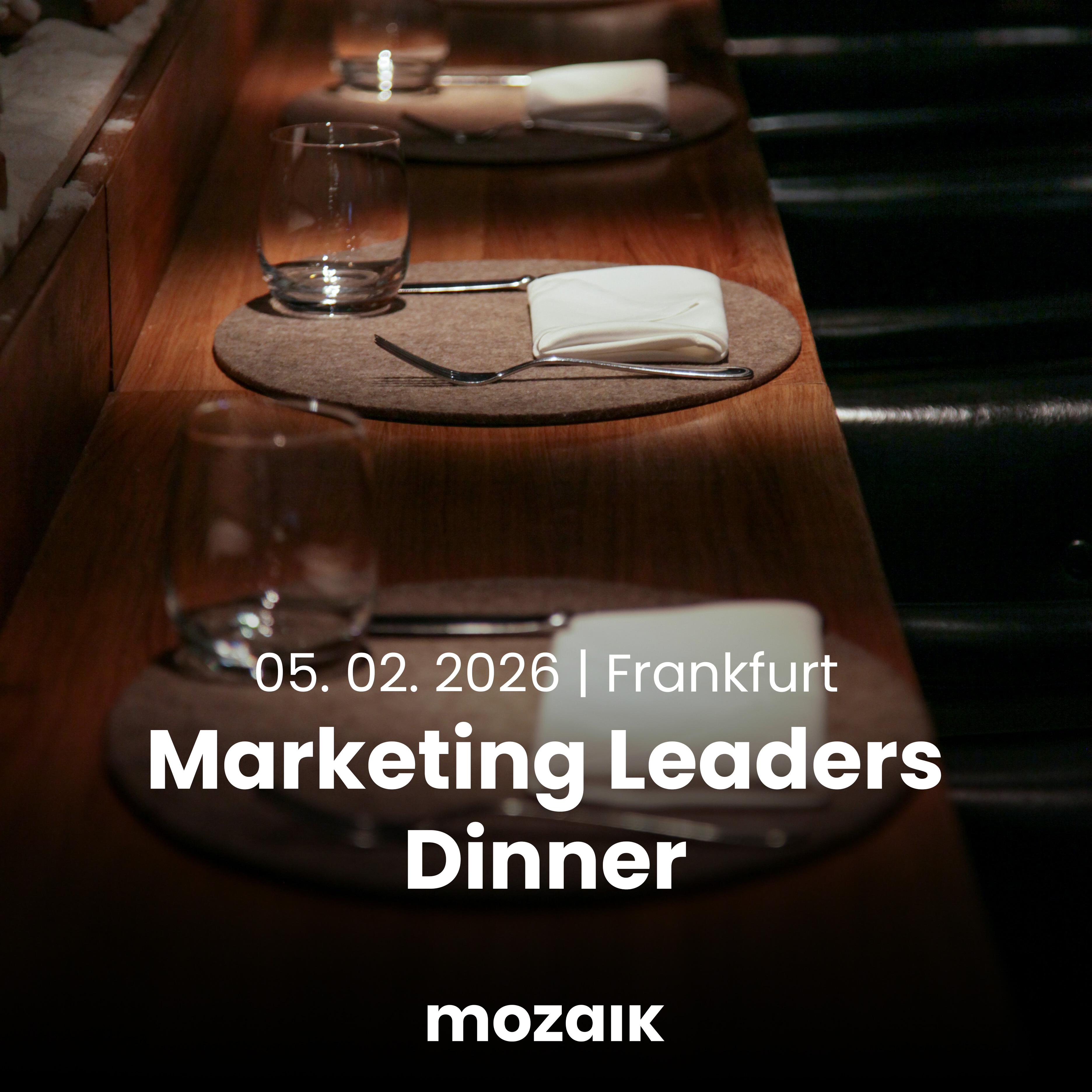 Exklusives Marketing Leaders Dinner in Frankfurt mit Björn Radde