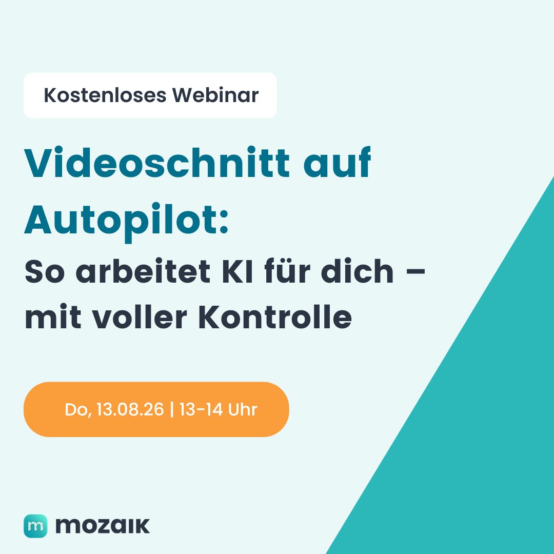 Videoschnitt auf Autopilot: So arbeitet KI für dich – mit voller Kontrolle