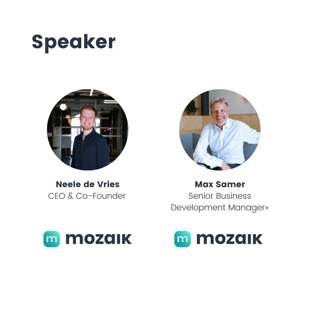Speakers of the event Neele de Vries and Max Samer
