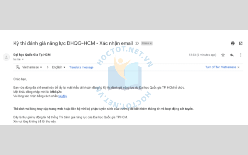 Đường dẫn tạo mật khẩu mới gửi về Email