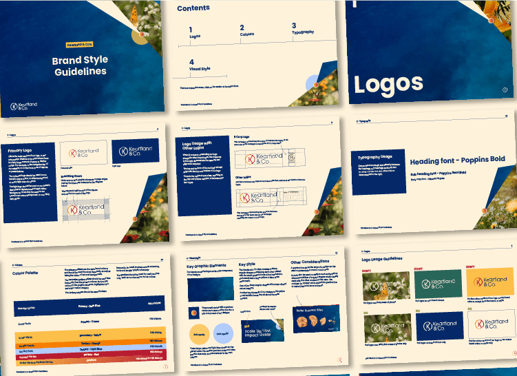 Brand style guidelines design - vibrant nature focussed