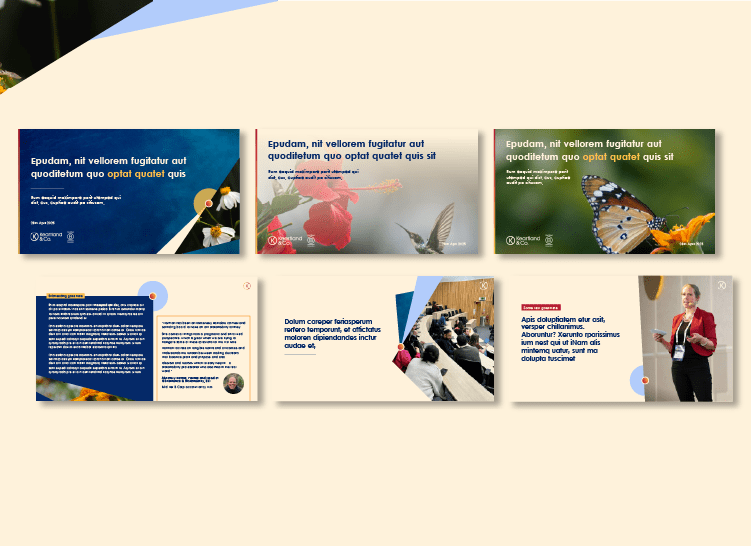 PowerPoint template design - vibrant nature focussed