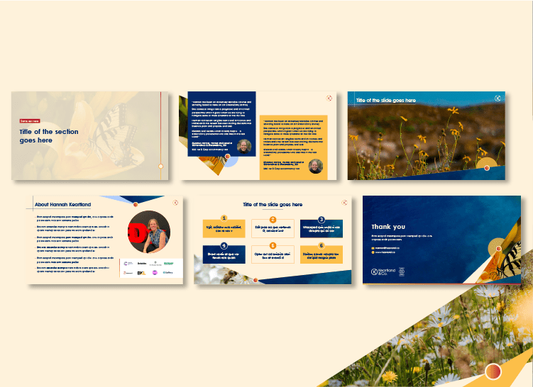 PowerPoint template design - vibrant nature focussed