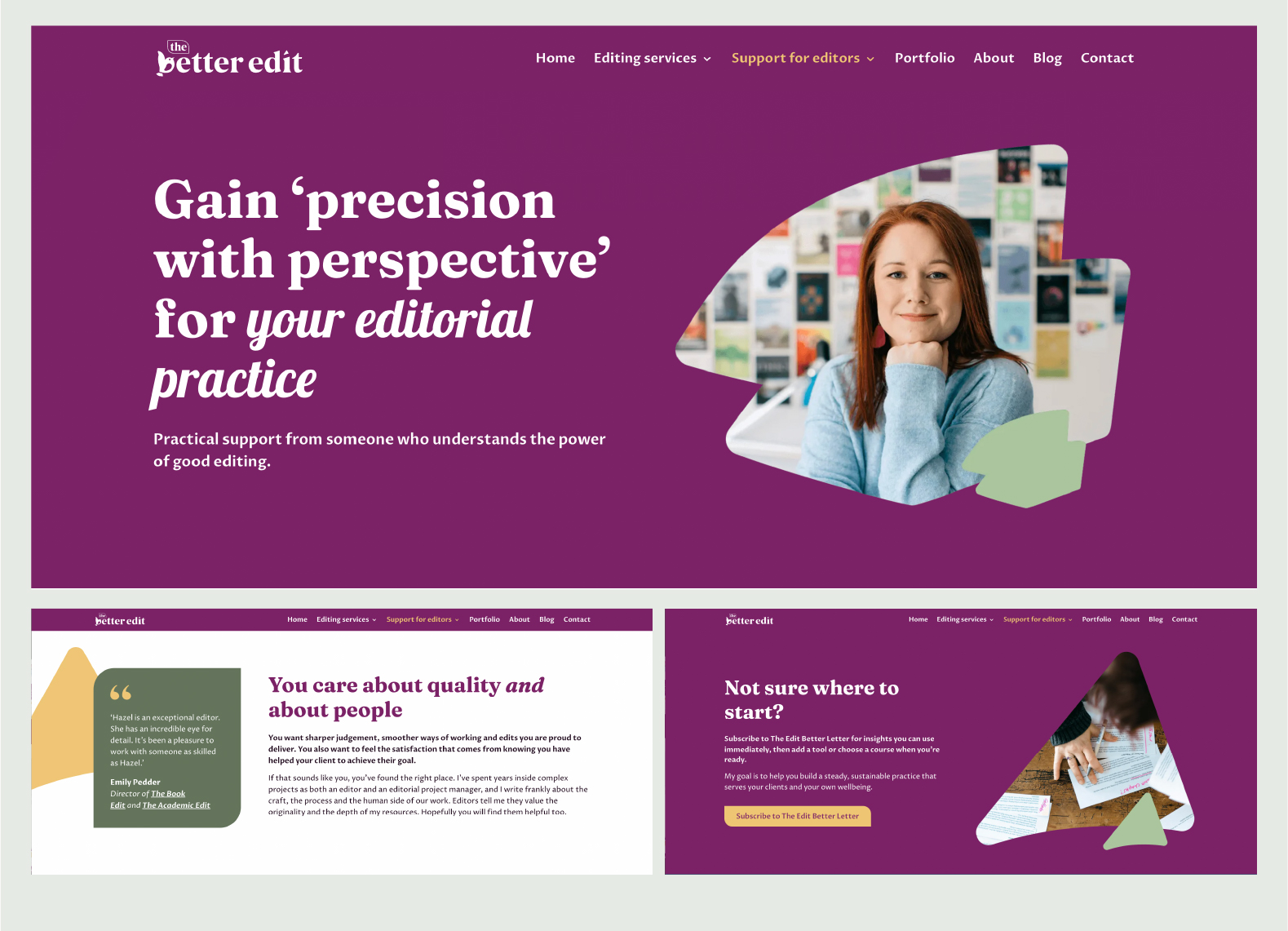 Editor visual identity design