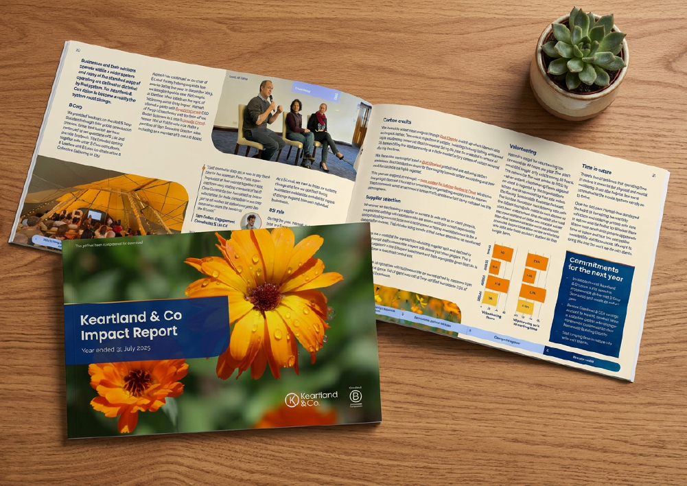 Impact report design mockup