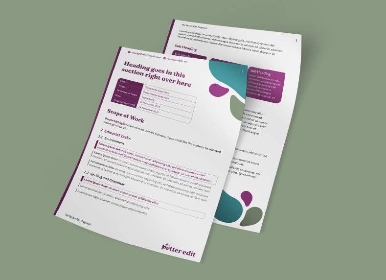 Editor proposal template