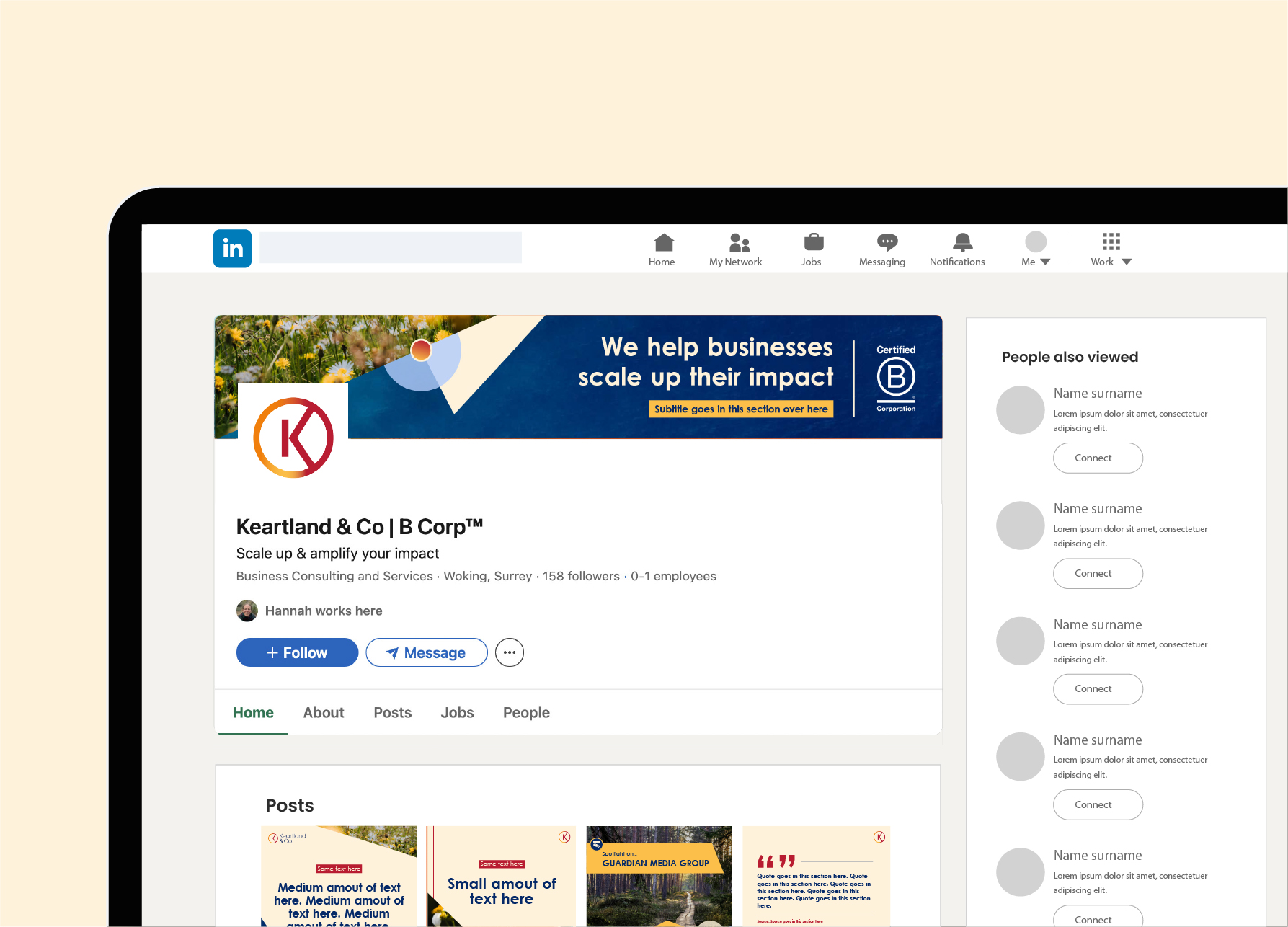 Keartland & Co Linkedin Banner Design