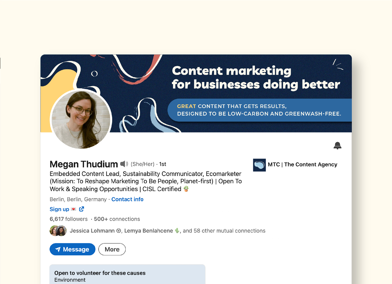 Content for Good & Co Linkedin Banner Design