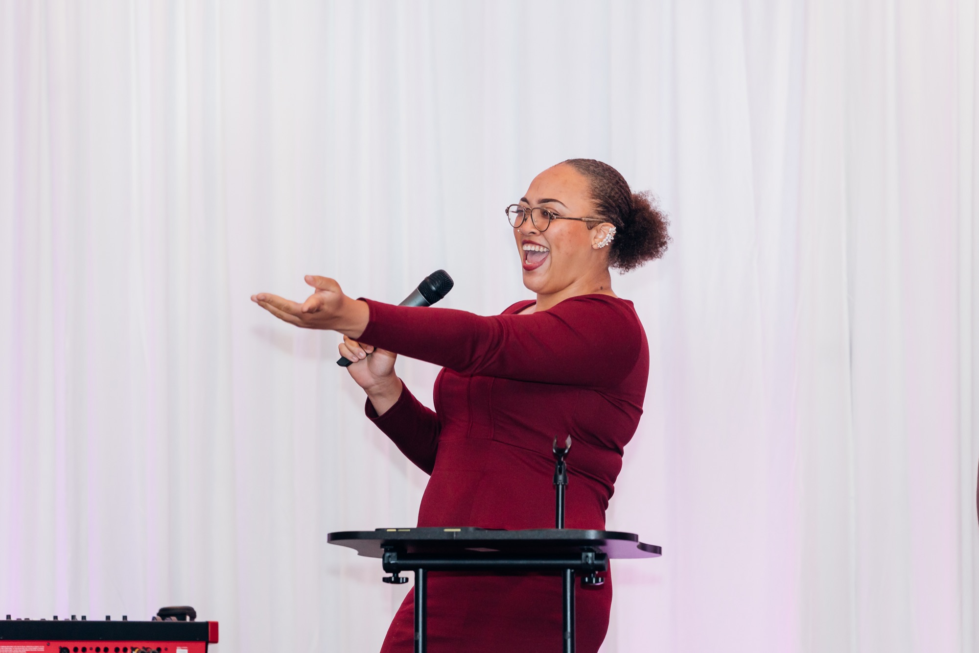 Road to Freedom Gala, American Sign Language interpreter on stage
