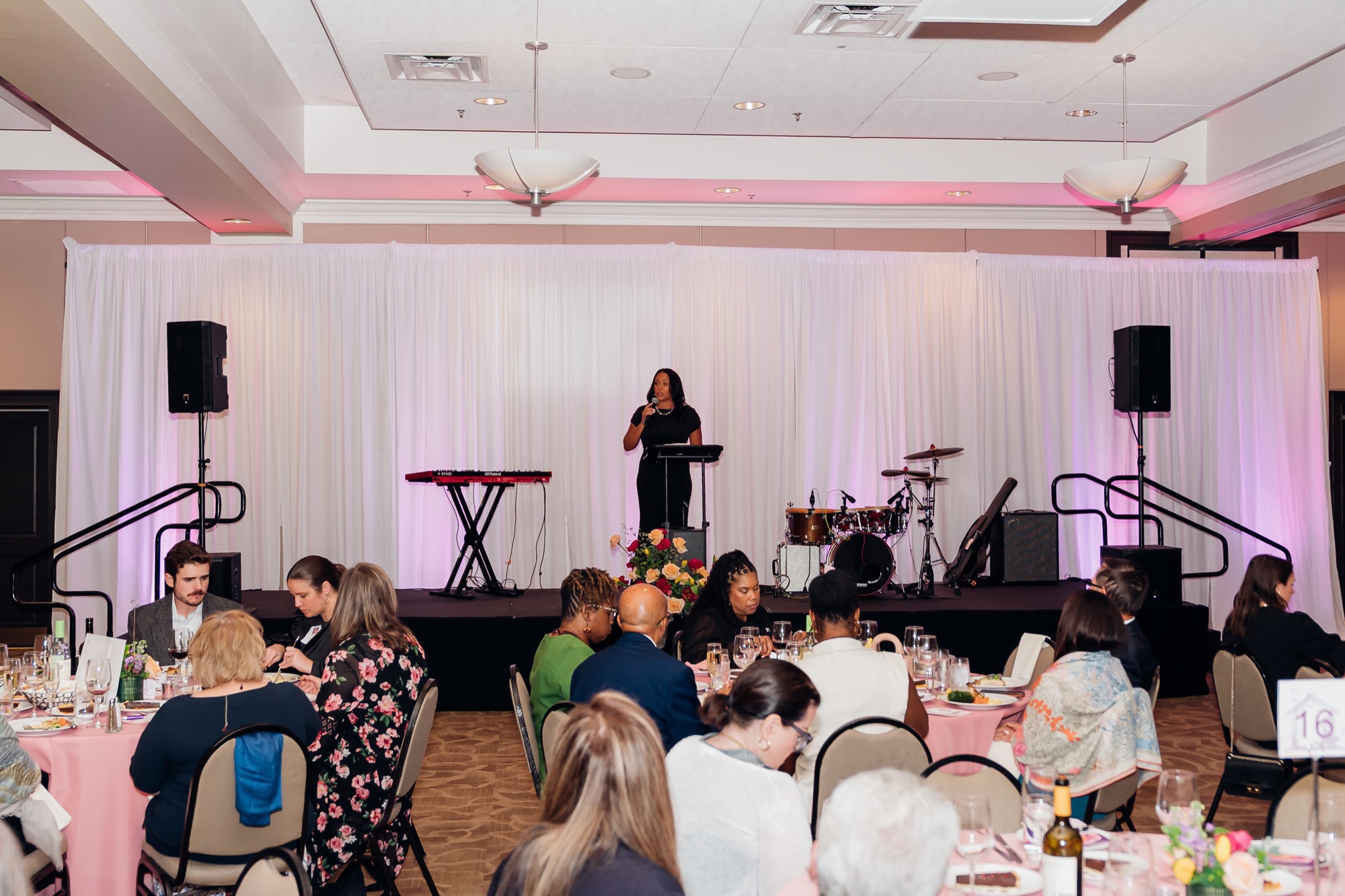 Road to Freedom Gala, wide view of the ballroom during the program