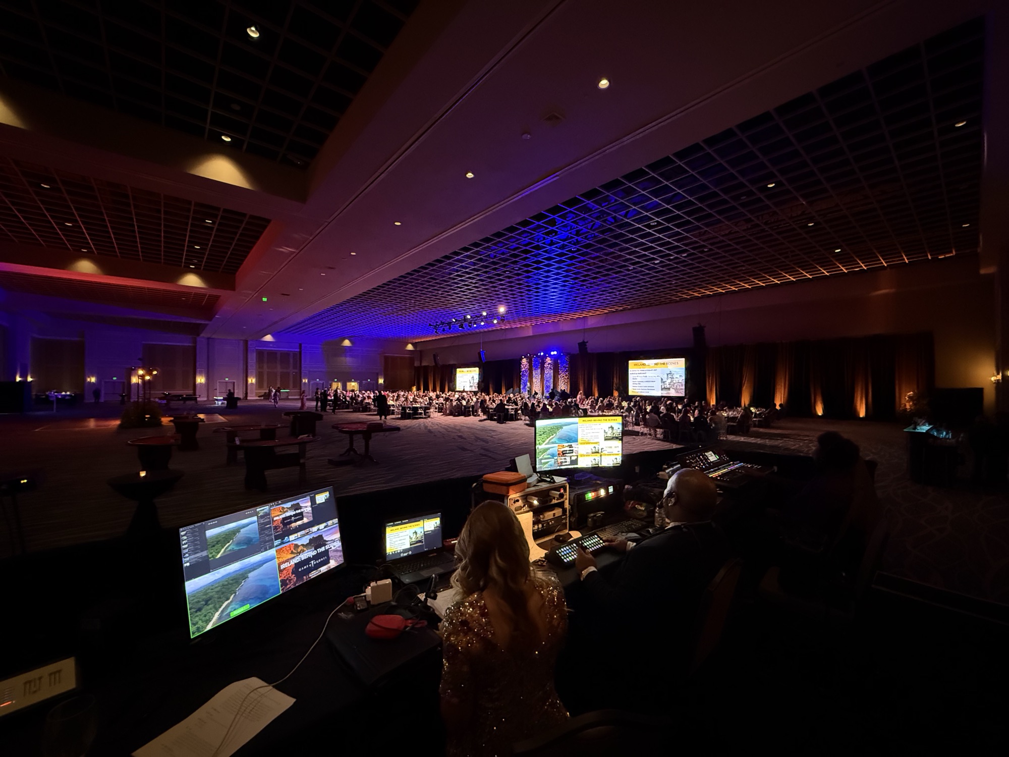 The Faine House Gala, front-of-house production control during the show