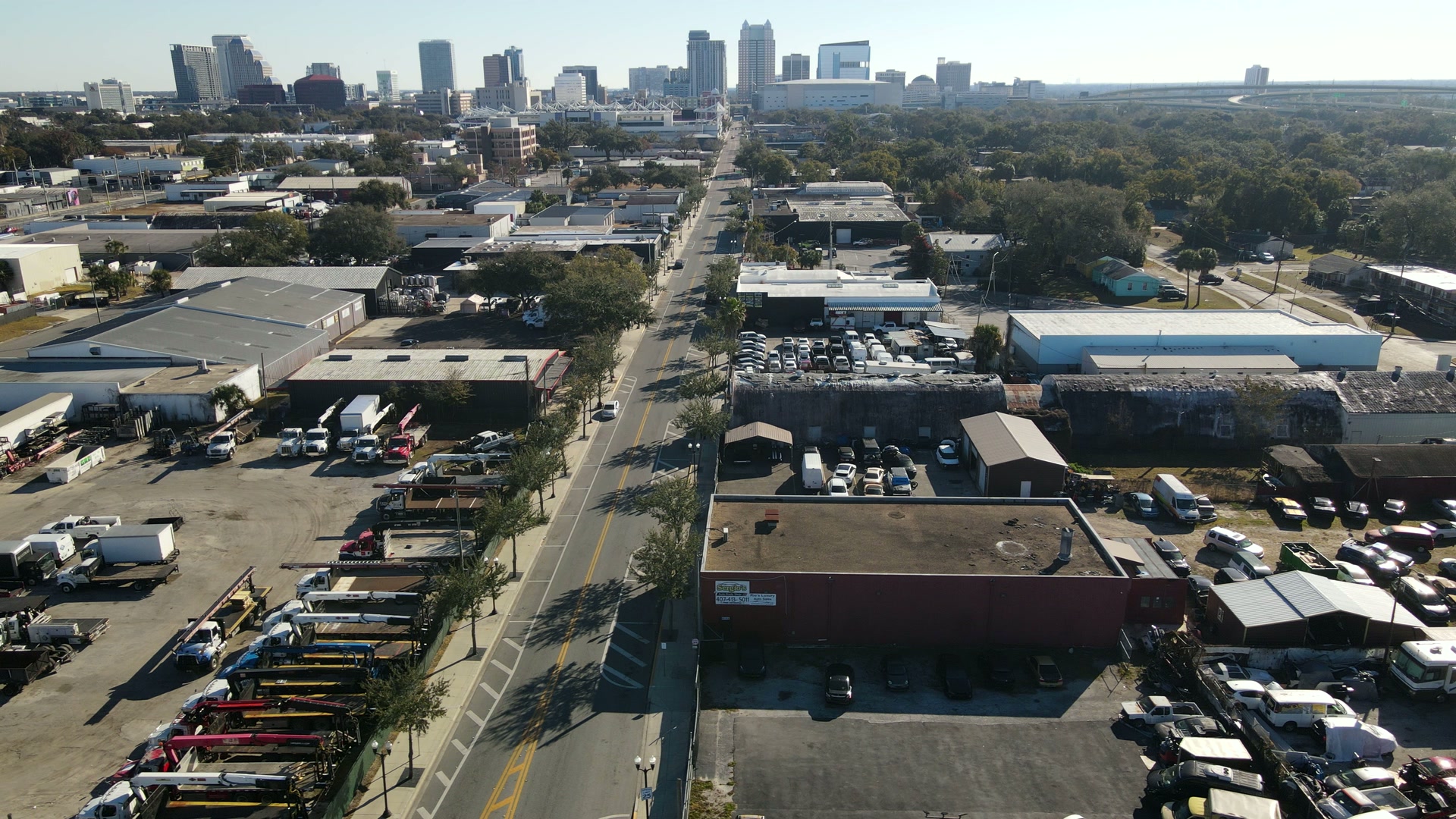 Downtown Orlando skyline from above the Parramore neighborhood