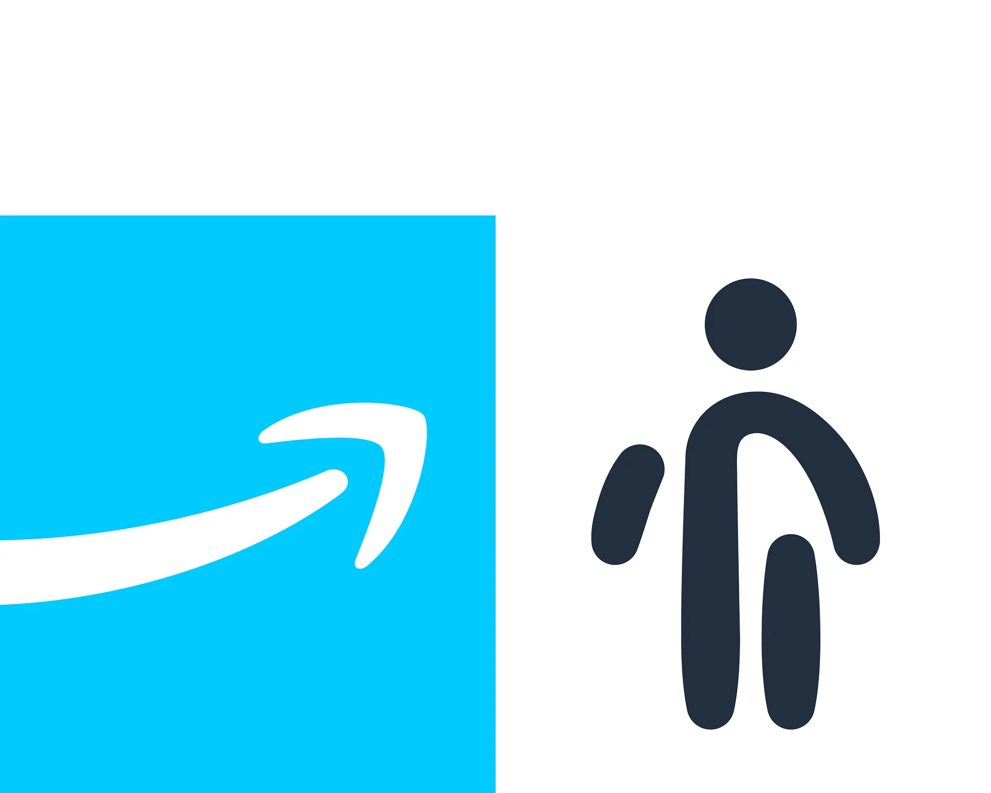 Side by side comparison of the Amazon Smile and Certified for Humans iconmark