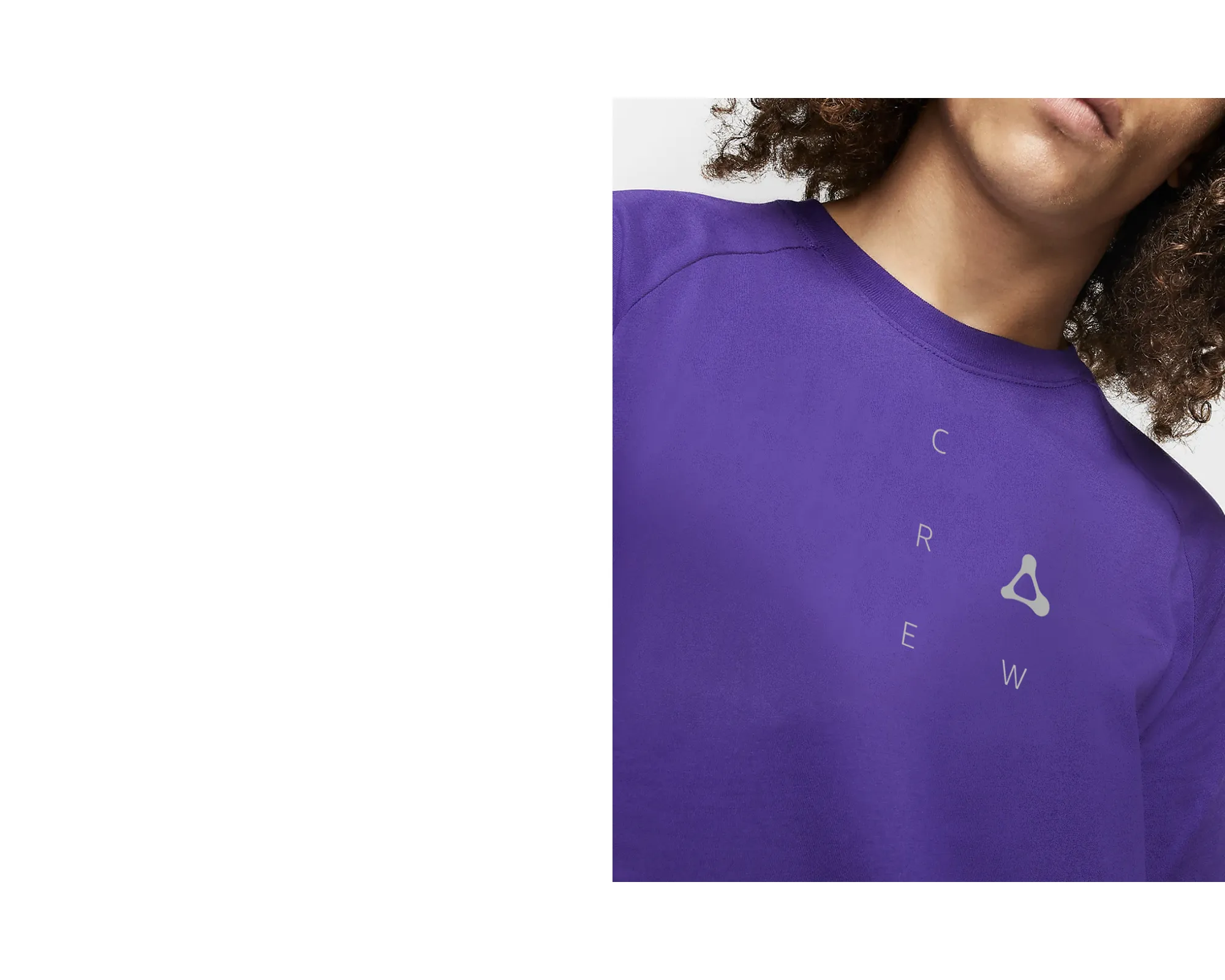 Purple crew neck sweater with Luna branding 