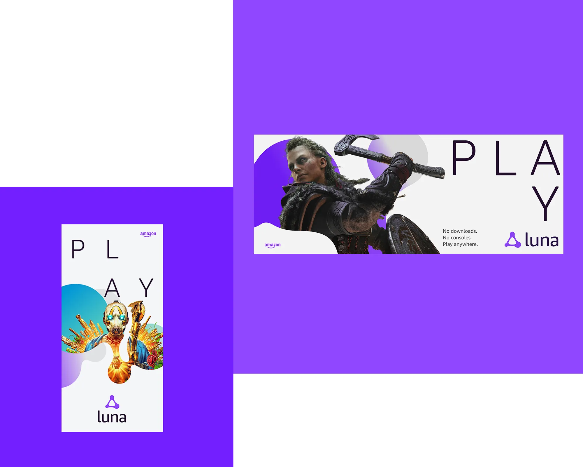 Digital ad banners for Amazon Luna