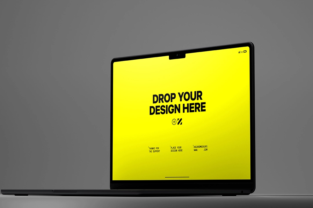 Present your desktop and web designs in a sleek studio setting with this animated MacBook mockup for After Effects. The scene features a realistic laptop setup on a neutral background, ideal for showcasing websites, dashboards, or creative projects in a professional way.