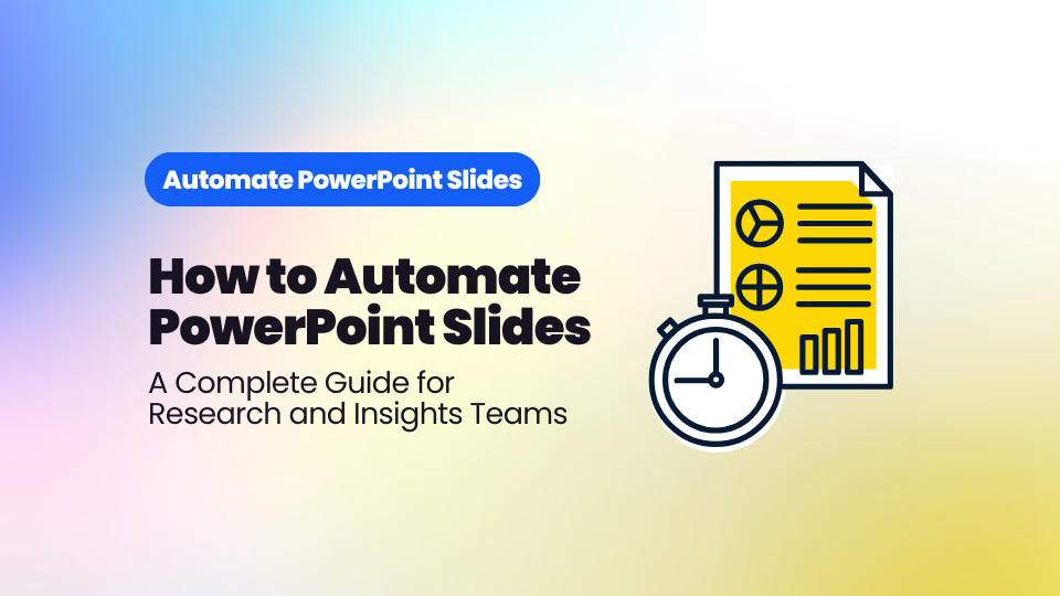 Abstract data visualisation graphic representing PowerPoint automation