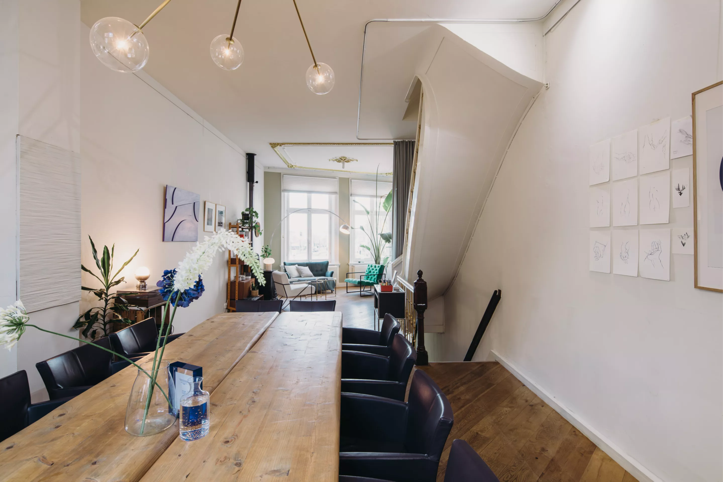 The strategy room on the first floor of KW9 Amsterdam 