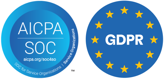 Aptly SOC 2 Type II and GDPR compliance badges