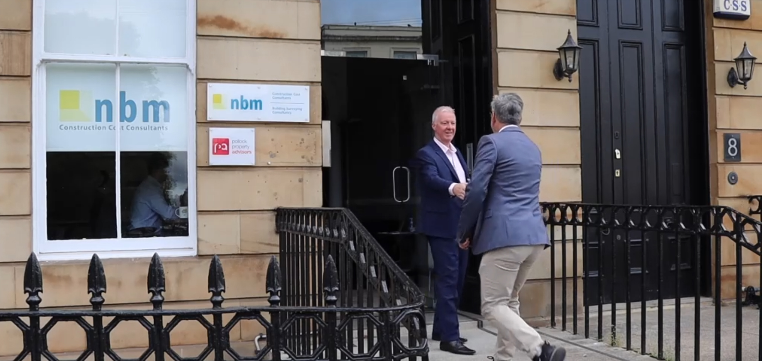 Meeting outside the NBM office in Glasgow