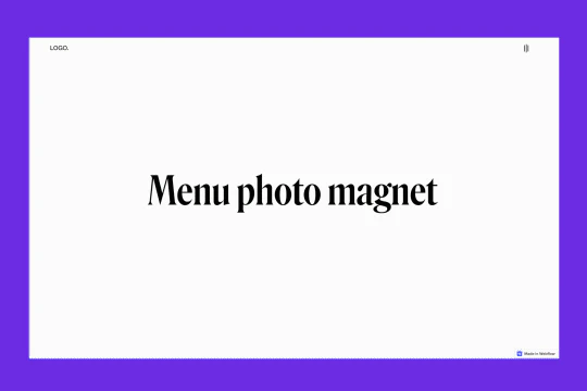 Photo Magnet Menu Navbar