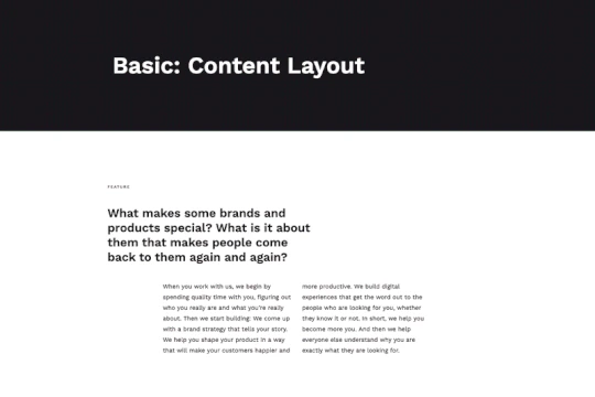 Content Layout Designs