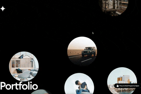 Portfolio Bubbles Splash Animation