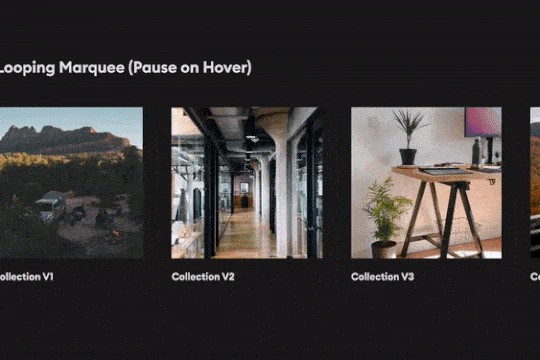 Looping CMS Marquee with Pause on Hover