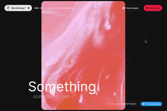 Snapping 3D Slide Transitions