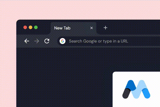 Interactive Dark Chrome Browser