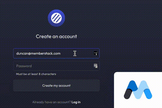Confirm Password Interaction