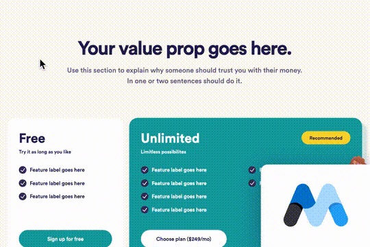 Pricing with Feature Table