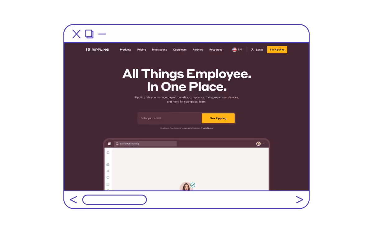 Rippling - Best Website Design Example