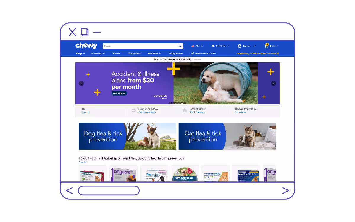 Chewy - Best Website Design Example