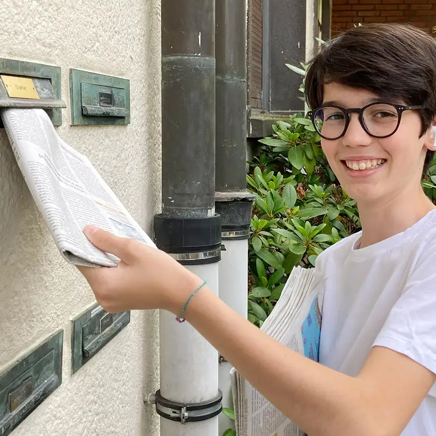 Zeitungen austragen, verteilen, zustellen als Schülerjob