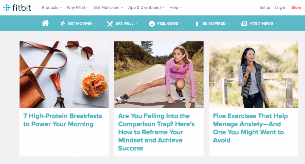 Fitbit blog screenshot